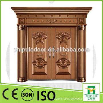 2015 popular design villa double door copper imitation villa door